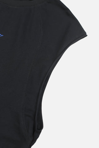 Raglan Sleeveless Muscle Tank - All Black