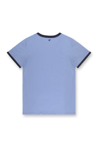 Casual Classic Ringer T-Shirt - Light Blue