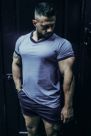 Casual Classic Ringer T-Shirt - Light Blue