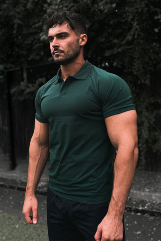 Muscle Fit All-Day Polo T-Shirt - Dark Green